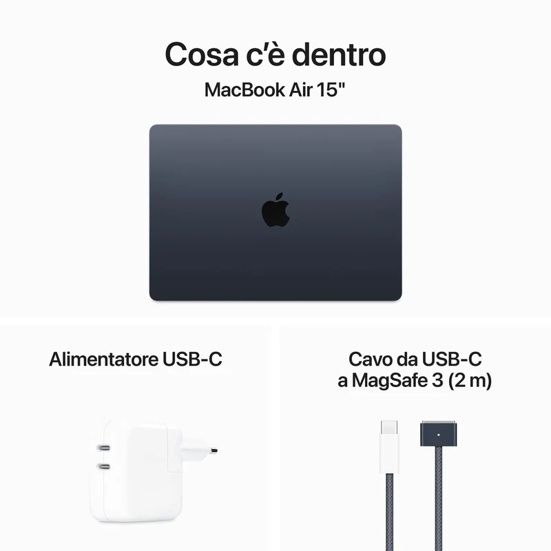 Apple 13 Macbook Air Apple M3 Chip 8-Core Cpu Nero