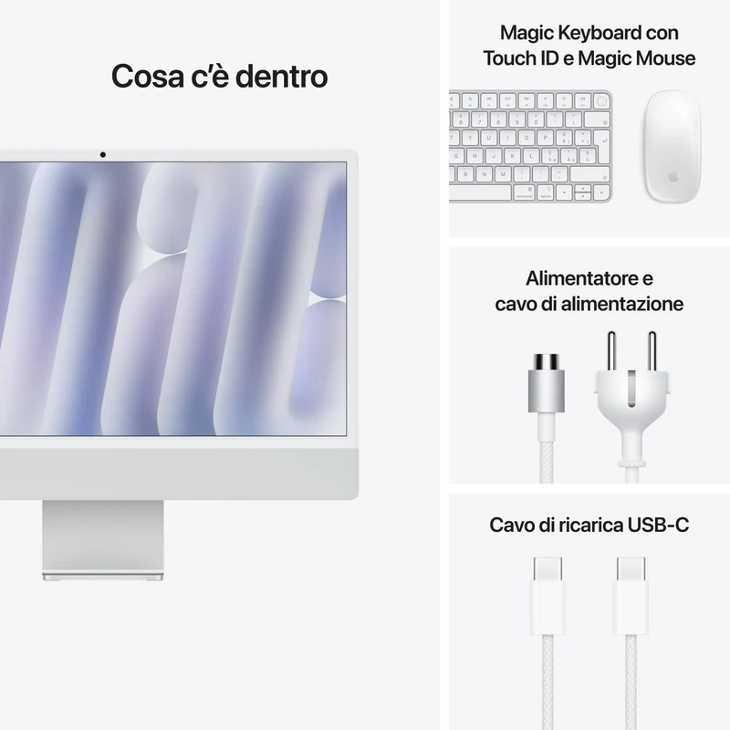 24 Imac With Retina 4.5K Display Apple M4 Silver