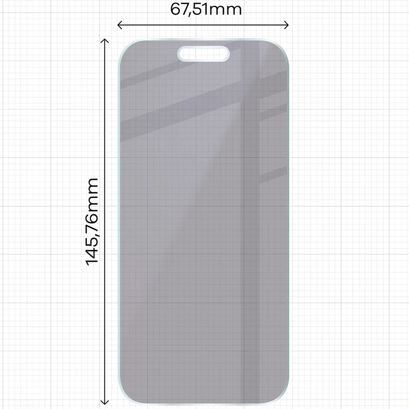 2x Hybridglas mit Sichtschutz mit dem umweltfreundlichen Applikator für iPhone 17, Bizon Eplikator Hybrid Shadow