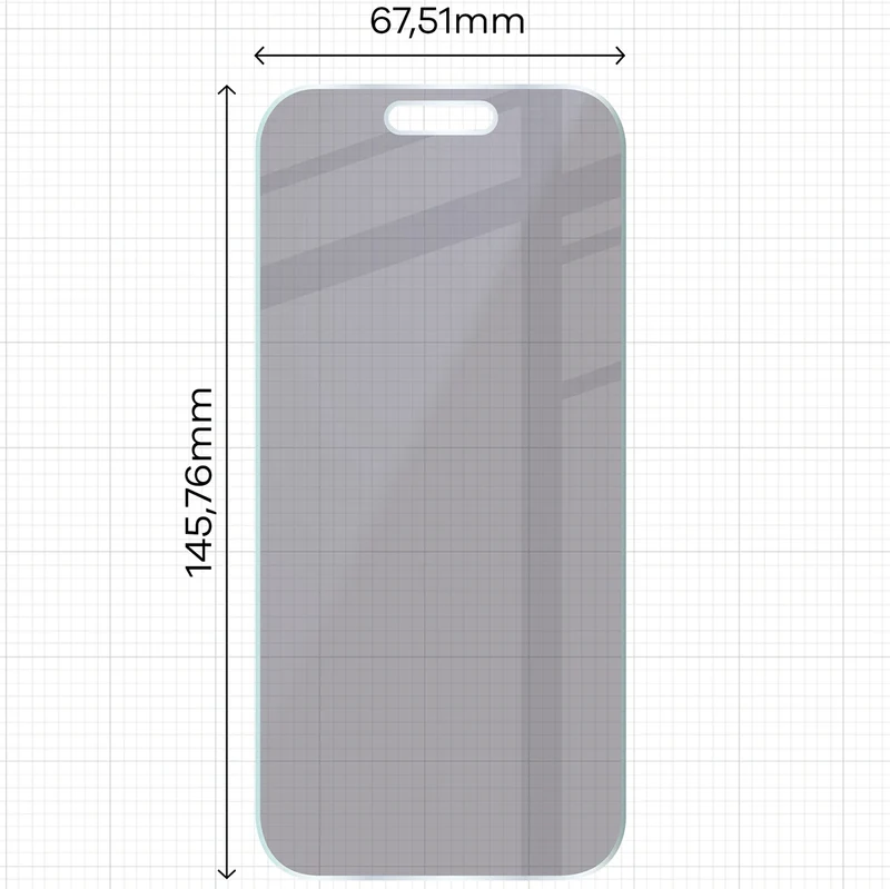 2x Hybridglas mit Sichtschutz mit dem umweltfreundlichen Applikator für iPhone 16 Pro, Bizon Eplikator Hybrid Shadow