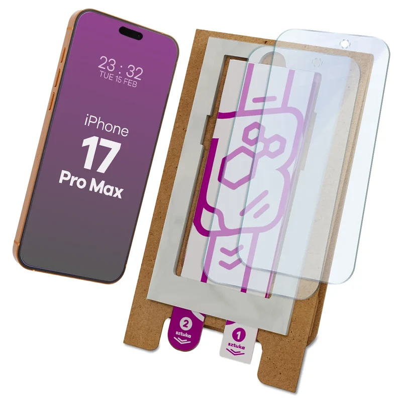 2x Hybridglas mit dem umweltfreundlichen Applikator für iPhone 17 Pro Max, Bizon Eplikator Hybrid Mule