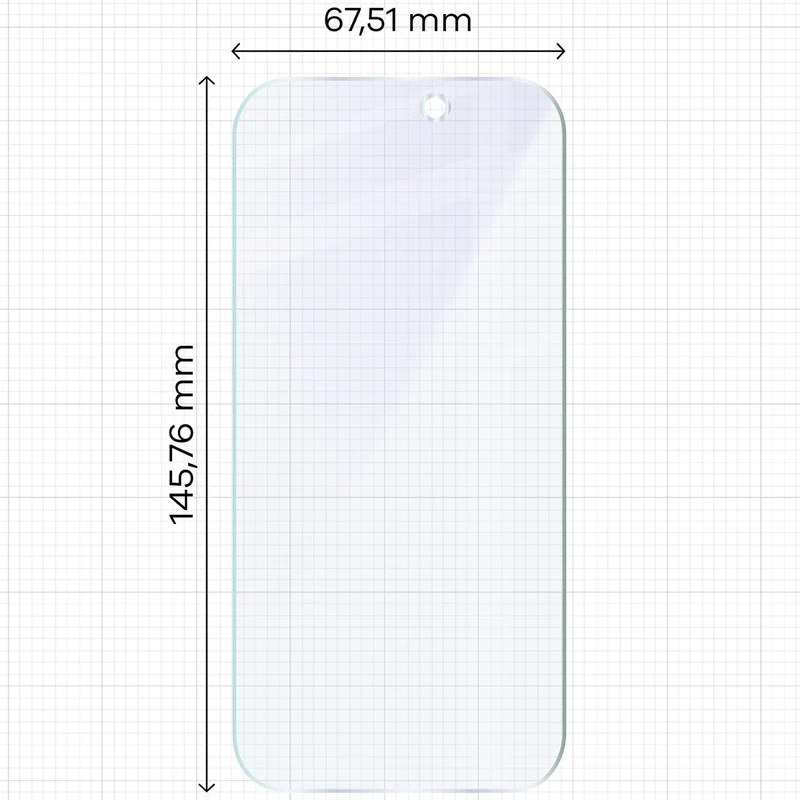 2x Hybridglas mit dem umweltfreundlichen Applikator für iPhone 17, Bizon Eplikator Hybrid Mule