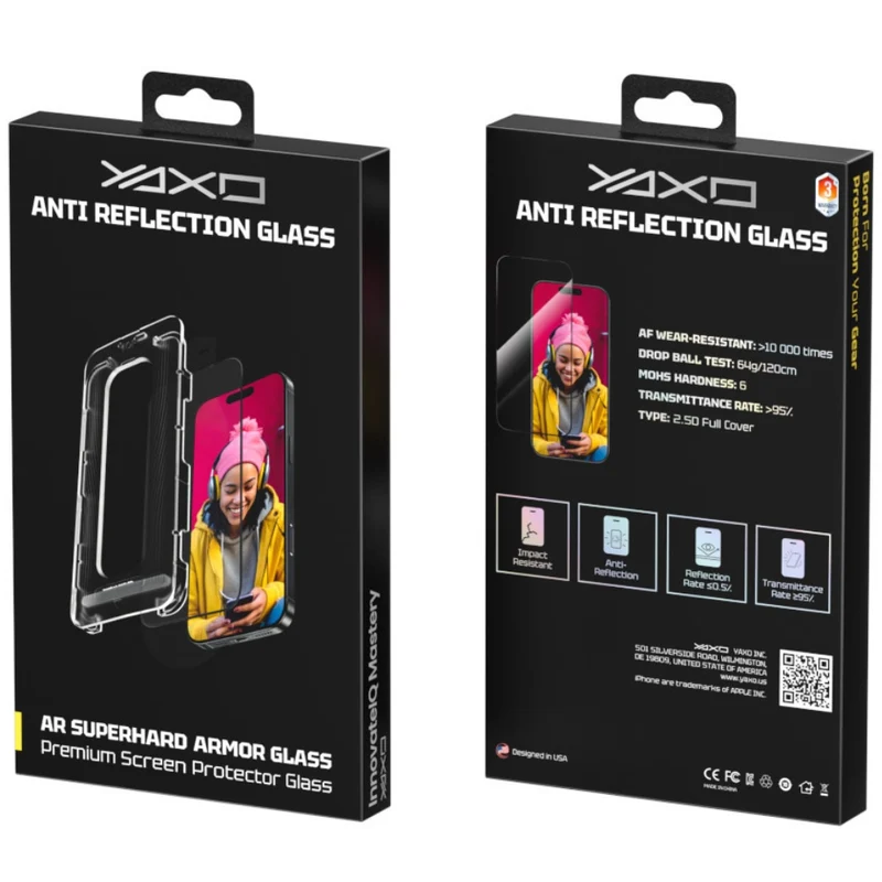 Displayschutzglas YAXO AR Superhard Armor Glass für iPhone 18 Pro / 17 Pro