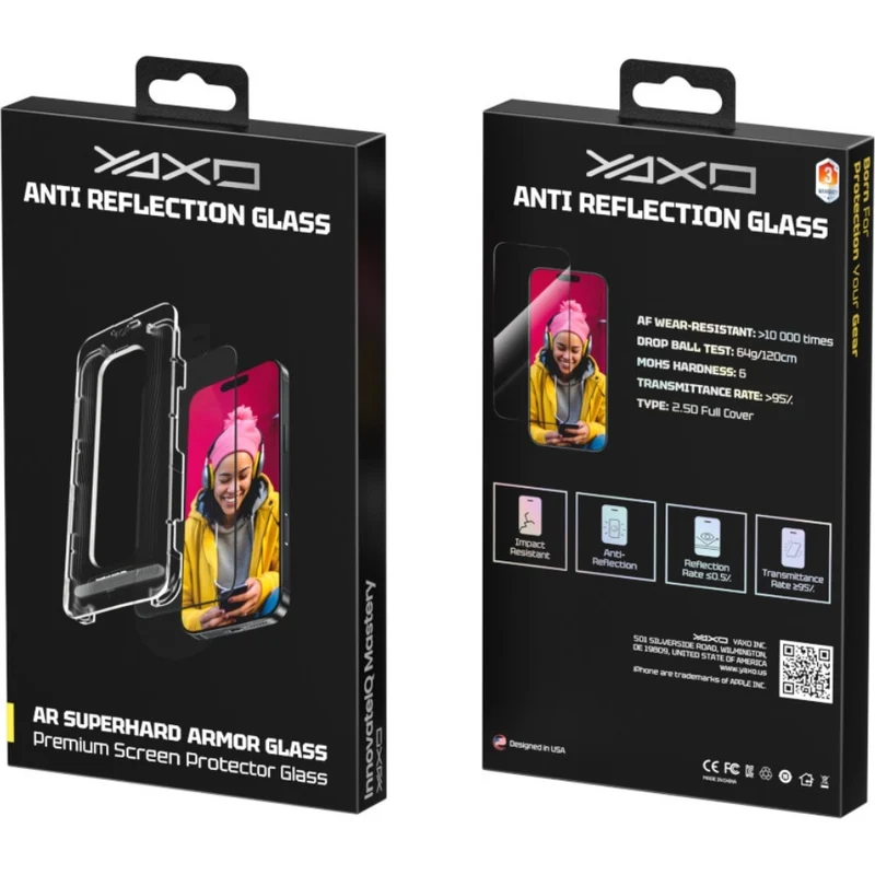 Displayschutzglas YAXO AR Superhard Armor Glass für iPhone 18 Pro Max / 17 Pro Max