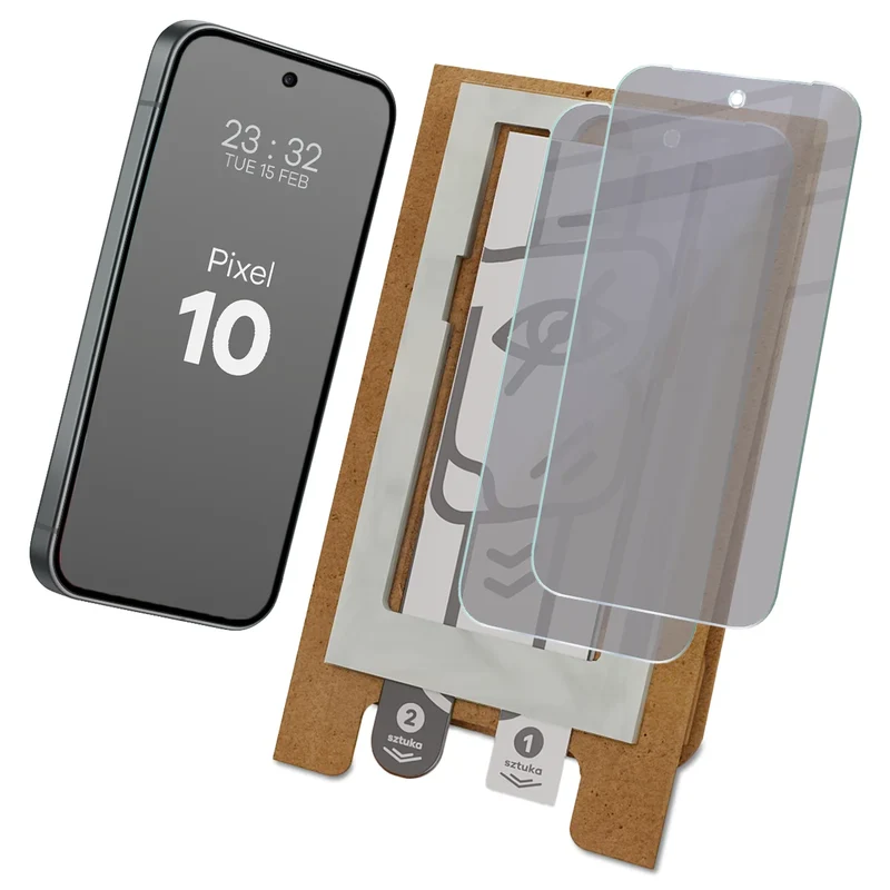 2x Hybridglas mit Sichtschutz mit dem umweltfreundlichen Applikator für Google Pixel 10, Bizon Eplikator Hybrid Shadow