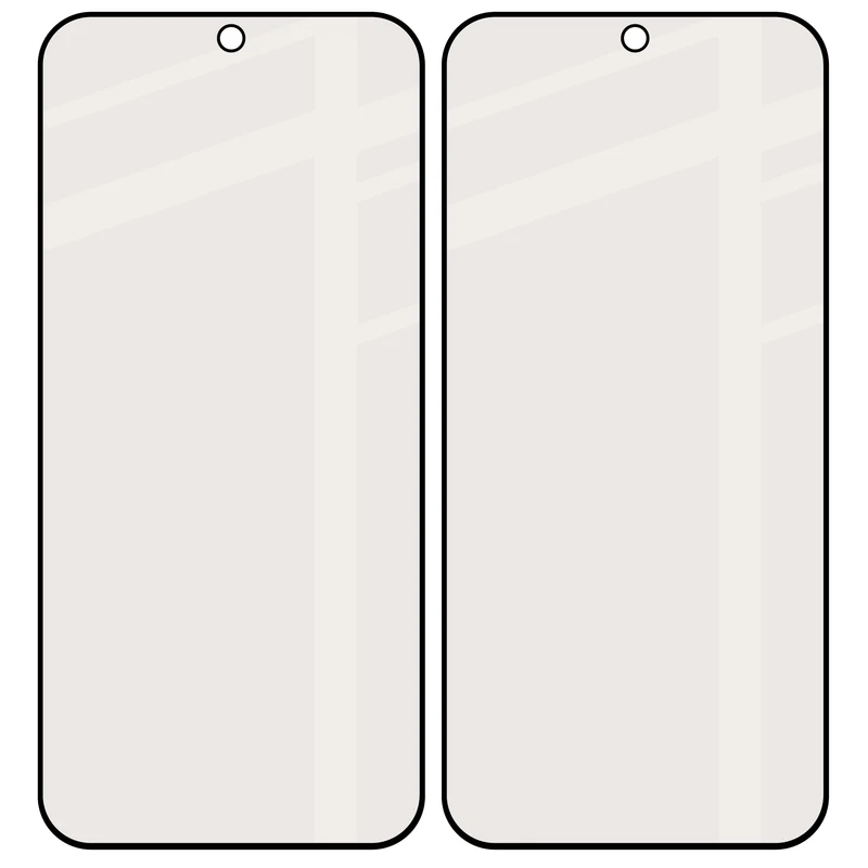 Mattes Hartglas für OnePlus Nord 6, Bizon Glass Matte Duo, Schwarzer Rahmen, 2 Stück