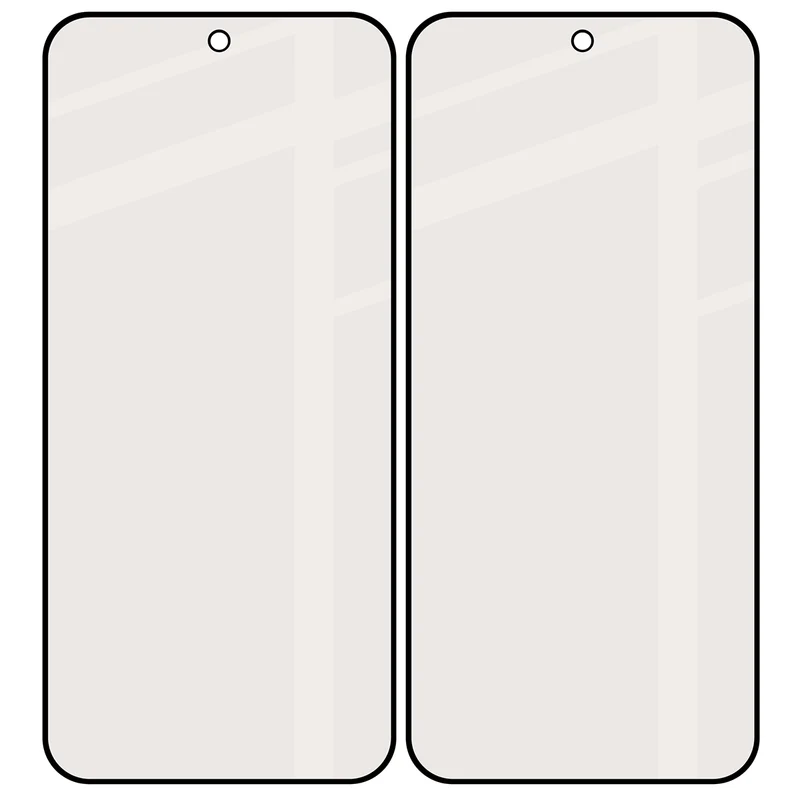 Mattes Hartglas für Oppo Reno16 F / Reno16 FS, Bizon Glass Matte Duo, Schwarzer Rahmen, 2 Stück