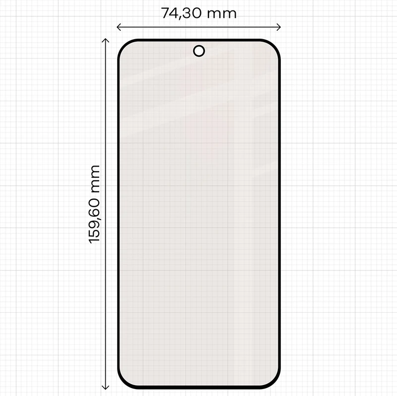 Mattes Hartglas für Xiaomi 17T Pro, Bizon Glass Matte Duo, Schwarzer Rahmen, 2 Stück