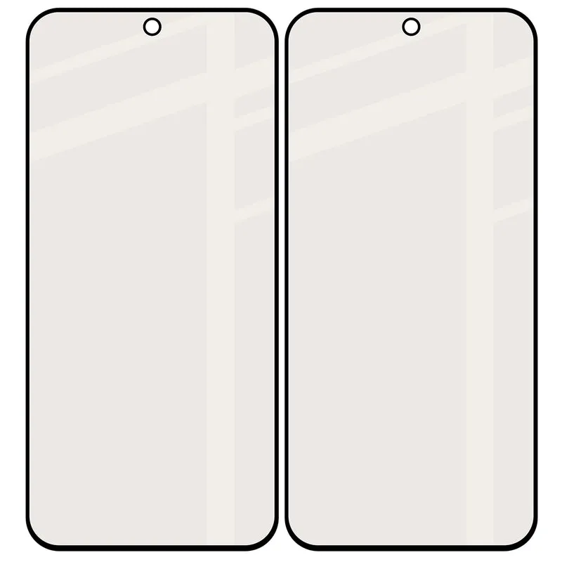 Mattes Hartglas für Xiaomi 17T Pro, Bizon Glass Matte Duo, Schwarzer Rahmen, 2 Stück