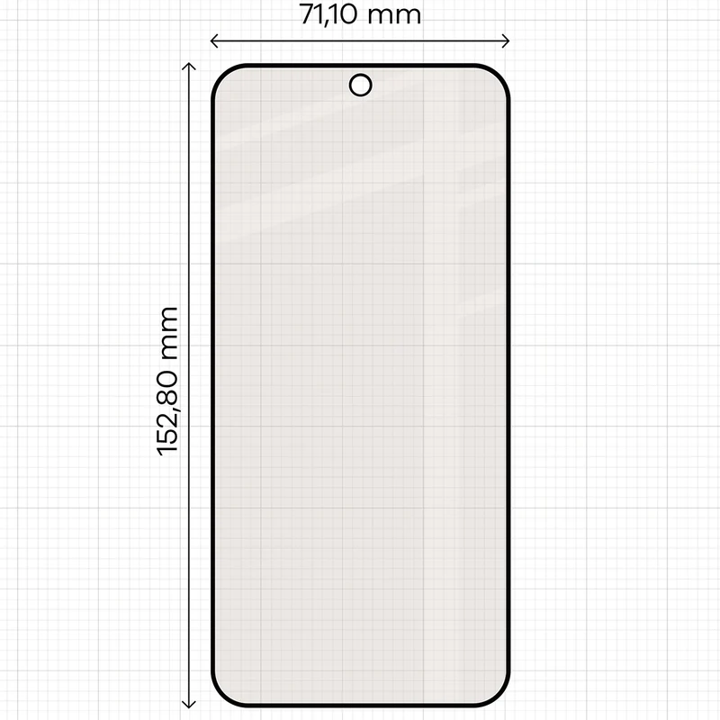 Mattes Hartglas für Xiaomi 17T, Bizon Glass Matte Duo, Schwarzer Rahmen, 2 Stück