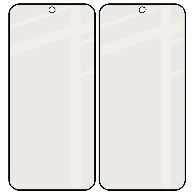 Mattes Hartglas für Xiaomi 17T, Bizon Glass Matte Duo, Schwarzer Rahmen, 2 Stück
