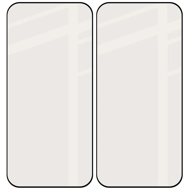 Mattes Hartglas für HONOR 600 Lite 5G, Bizon Glass Matte Duo, Schwarzer Rahmen, 2 Stück