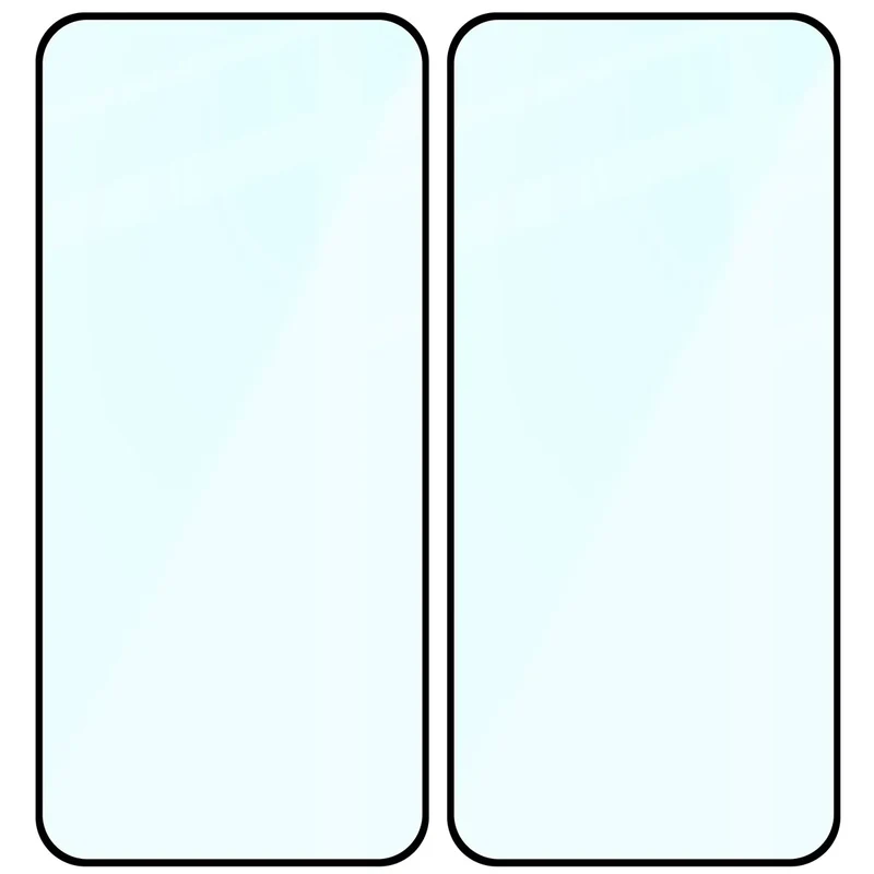 Gehärtetes Glas für Nothing Phone (4b), Bizon Glass Edge Duo, Schwarzer Rahmen, 2 Stück