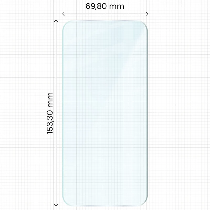 Gehärtetes Glas für Oppo Reno16 F / Reno16 FS, Bizon Glass Clear Duo, 2 Stück
