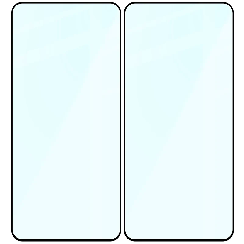 Gehärtetes Glas für Motorola Edge 70 Max, Bizon Glass Edge Duo, Schwarzer Rahmen, 2 Stück