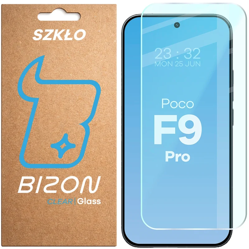 Gehärtetes Glas für Xiaomi POCO F9 Pro, Bizon Glass Clear