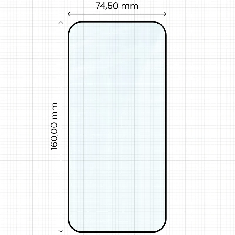 Gehärtetes Glas für Xiaomi POCO F9 Ultra, Bizon Glass Edge, Schwarzer Rahmen