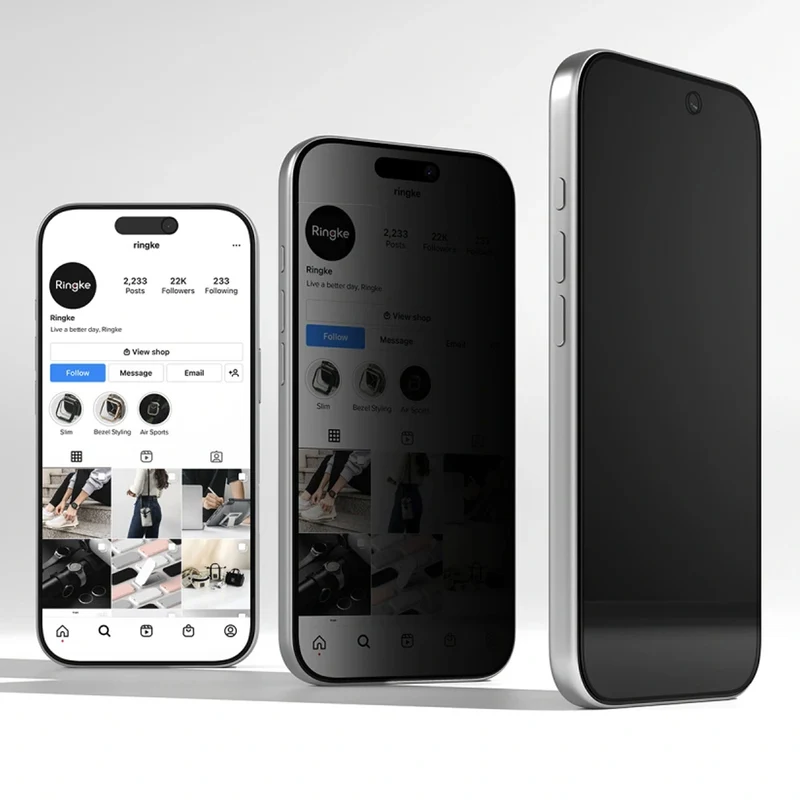 Sichtschutzglas mit Applikator für iPhone 18 Pro Max, Ringke Easy Slide, 2 Stück