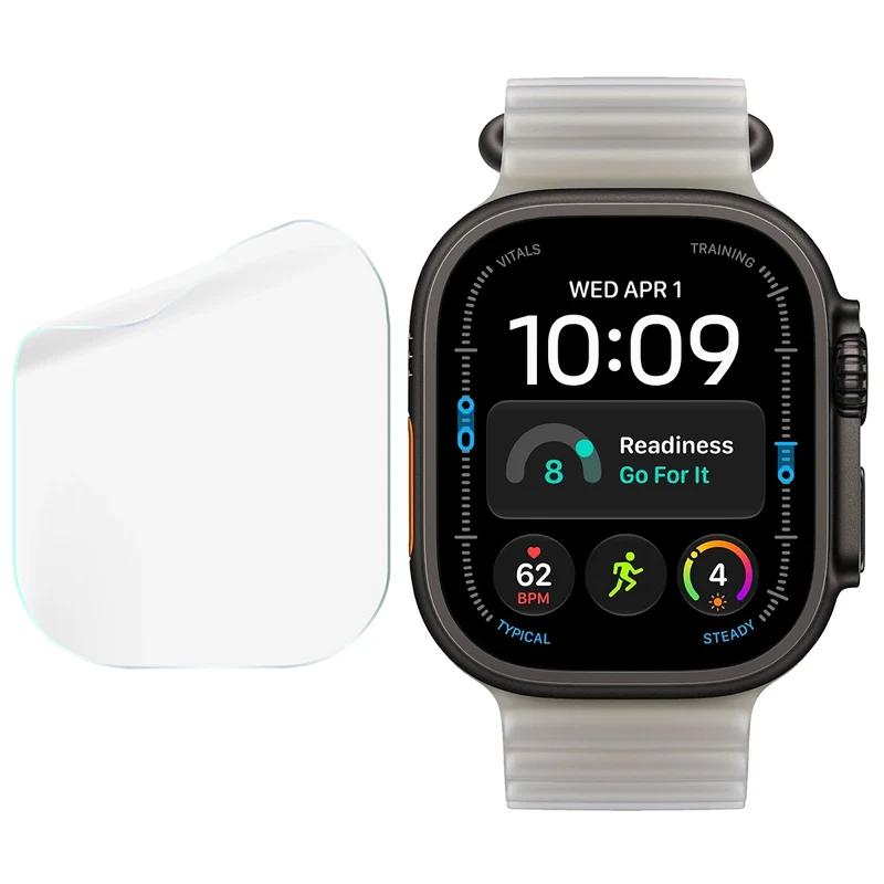 Schutzfolie für den Bildschirm für Apple Watch Ultra 4 49mm, Bizon Watch HydroFlex, 3 Stück