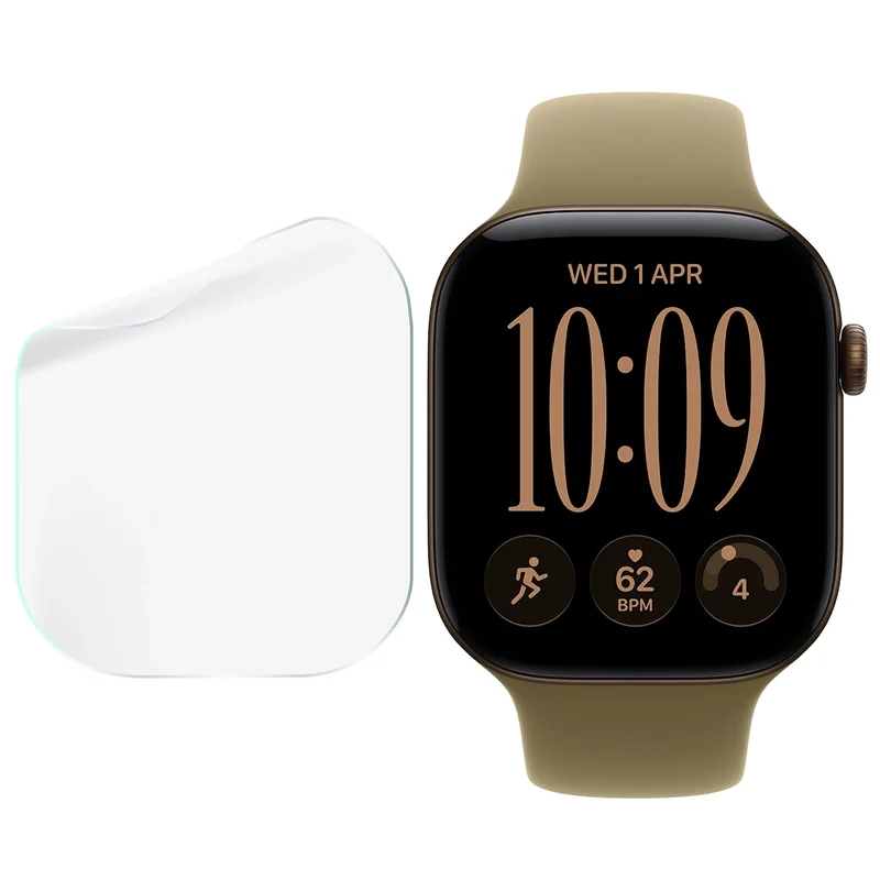 Schutzfolie für den Bildschirm für Apple Watch Series 12 42mm, Bizon Watch HydroFlex, 6 Stück