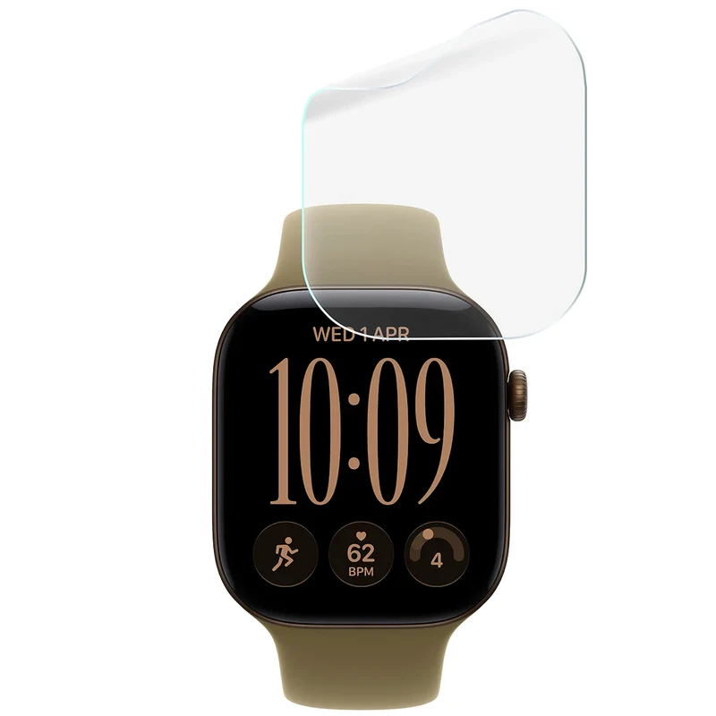 Schutzfolie für den Bildschirm für Apple Watch Series 12 42mm, Bizon Watch HydroFlex, 6 Stück