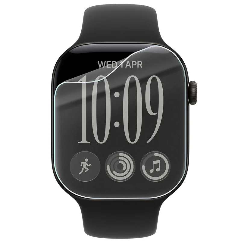 Schutzfolie für den Bildschirm für Apple Watch Series 12 46mm, Bizon Watch HydroFlex, 6 Stück