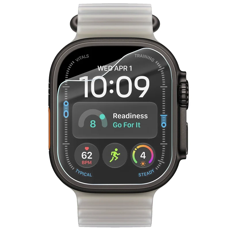 Schutzfolie für den Bildschirm für Apple Watch Ultra 4 49mm, Bizon Watch HydroFlex, 6 Stück