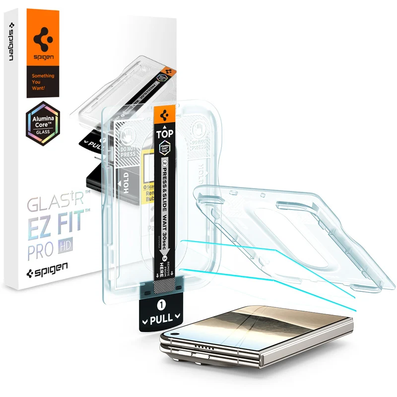 Glas + Applikator für iPhone Duo, Spigen Glas.tR EZ Fit Pro 2-Pack (AC)