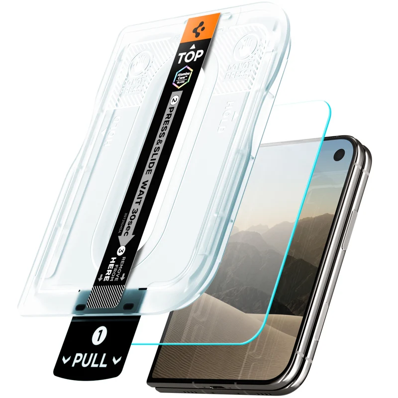 Glas + Applikator für iPhone Duo, Spigen Glas.tR EZ Fit Pro 2-Pack (AC)