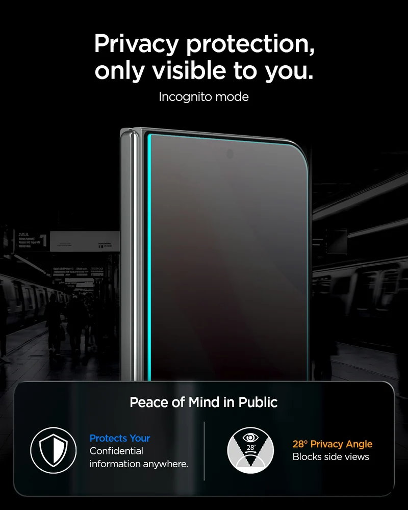 Glas + Applikator für iPhone Duo, Spigen Glas.tR EZ Fit Pro (AC) Privacy 2-Pack