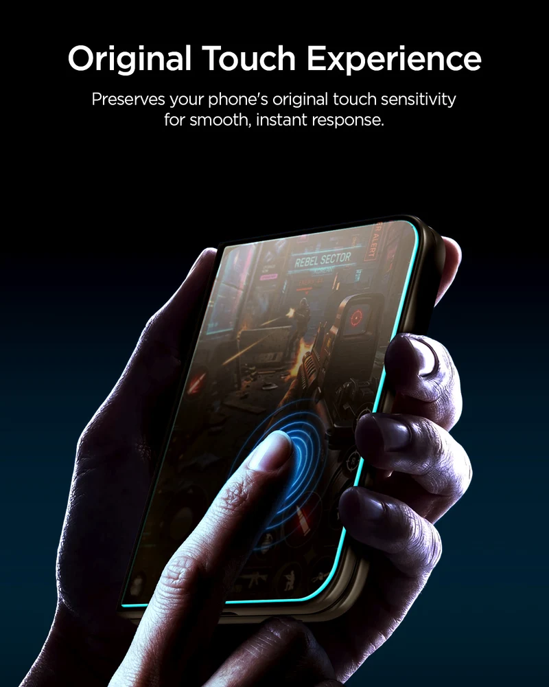 Glas + Applikator für iPhone Duo, Spigen Glas.tR EZ Fit Pro (AC) Privacy 2-Pack
