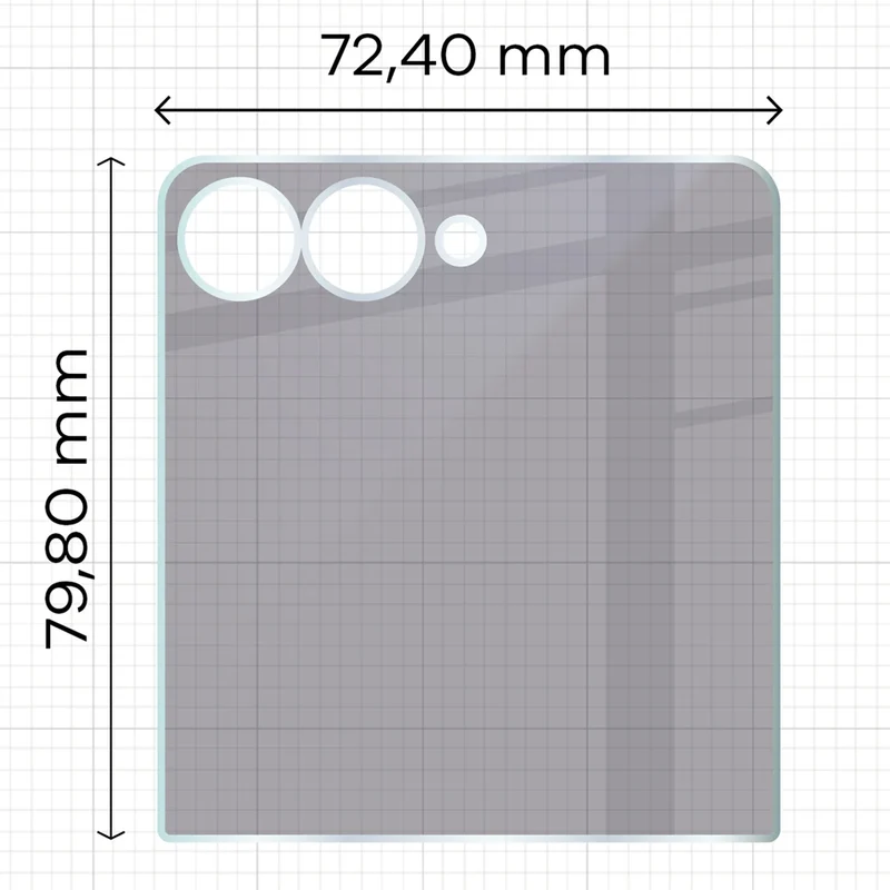 Hybridglas mit Privatschutzfilter für Galaxy Z Flip8, Bizon Hybrid Shadow, Matt