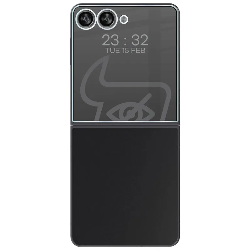Hybridglas mit Privatschutzfilter für Galaxy Z Flip8, Bizon Hybrid Shadow, Matt