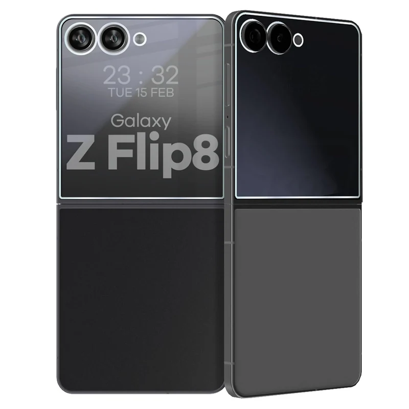 Hybridglas mit Privatschutzfilter für Galaxy Z Flip8, Bizon Hybrid Shadow, Matt