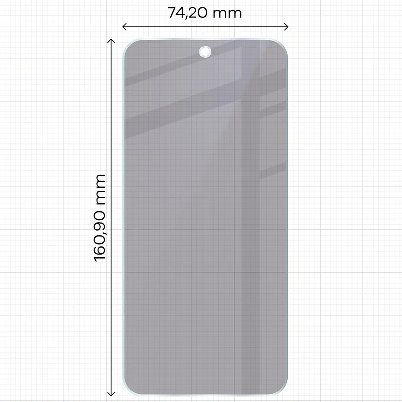 Hybridglas mit Privatschutzfilter für Nothing Phone (4b), Bizon Hybrid Shadow, Matt