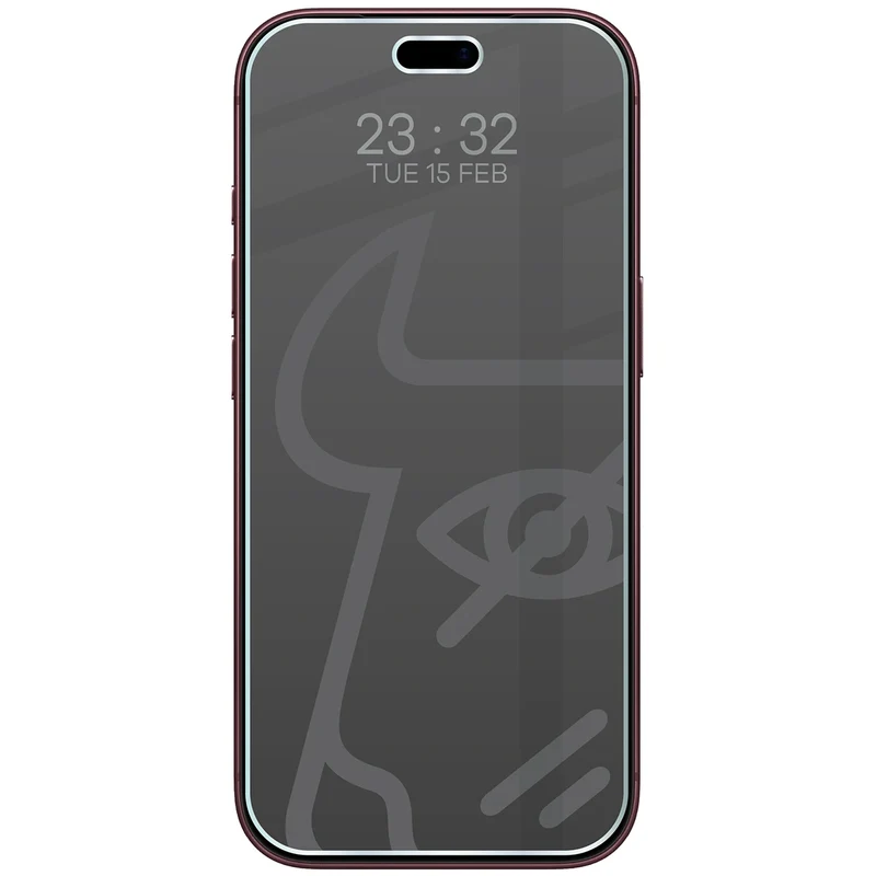 Hybridglas mit Privatschutzfilter für iPhone 18 Pro Max, Bizon Hybrid Shadow, Matt