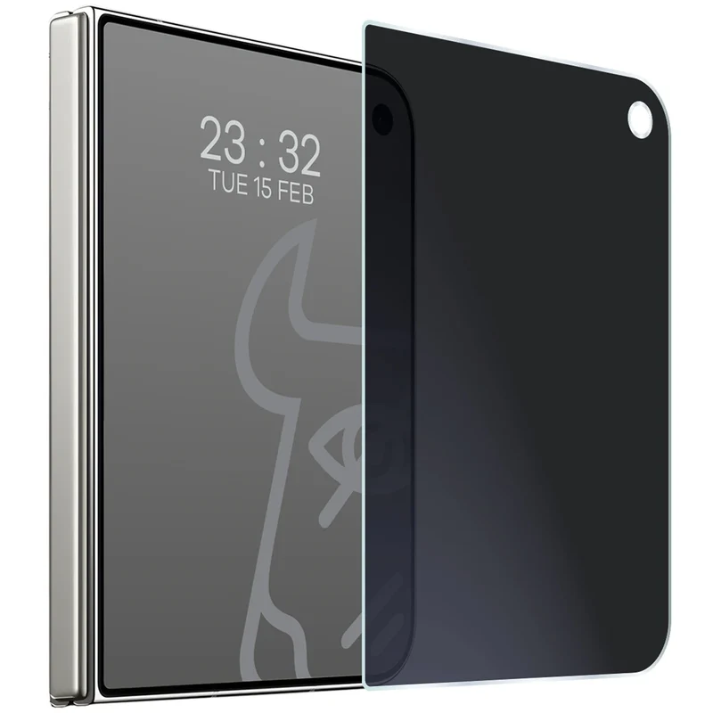 Hybridglas mit Privatschutzfilter für iPhone Duo, Bizon Hybrid Shadow, Matt