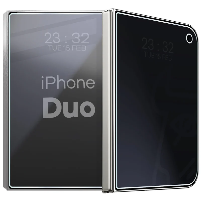 Hybridglas mit Privatschutzfilter für iPhone Duo, Bizon Hybrid Shadow, Matt