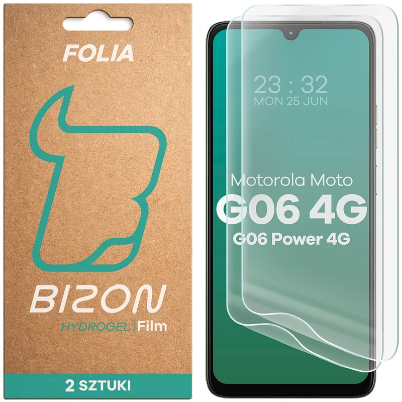 Hydrogel Folie für den Bildschirm für Motorola Moto G06 4G / G06 Power 4G, Bizon Film Hydrogel Front Duo, 2 Stück