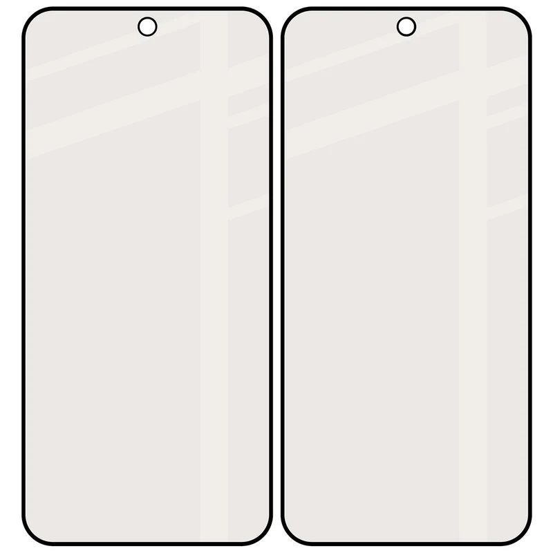 Mattes Hartglas für Xiaomi POCO F9 Pro, Bizon Glass Matte Duo, Schwarzer Rahmen, 2 Stück