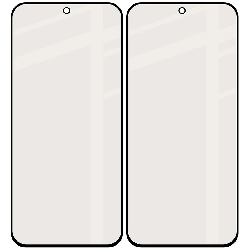 Mattes Hartglas für Xiaomi POCO F9 Ultra, Bizon Glass Matte Duo, Schwarzer Rahmen, 2 Stück