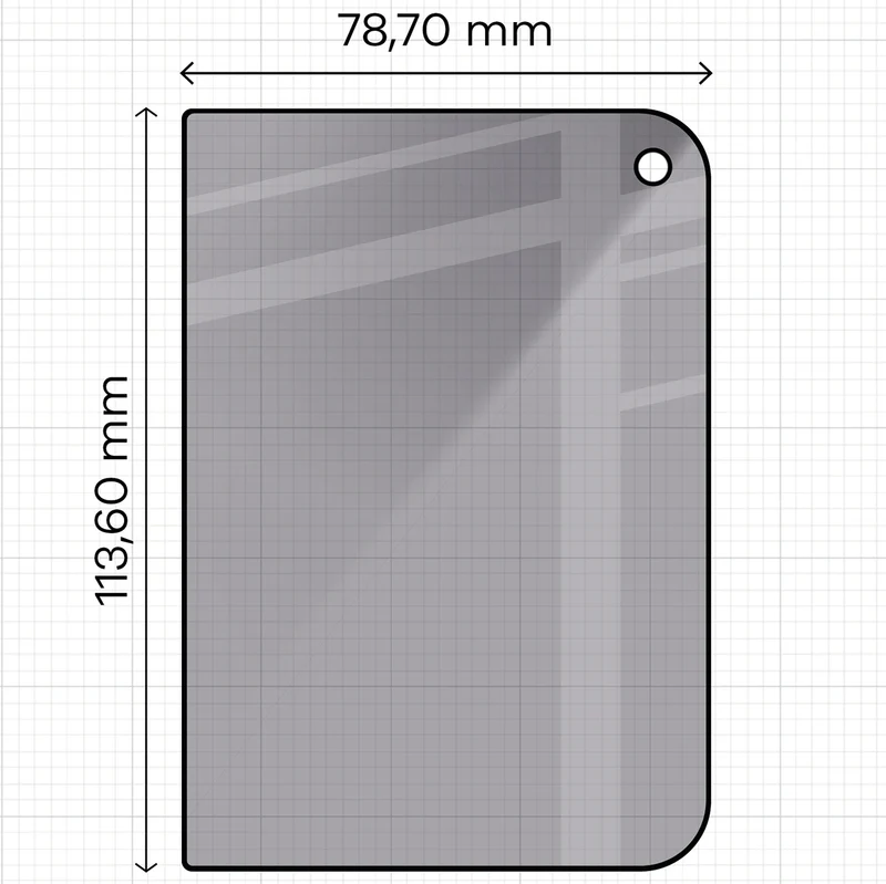 Gehärtetes Glas mit Privatschutzfilter für iPhone Duo, Bizon Glass Edge Shadow, getönt mit schwarzer Rahmen
