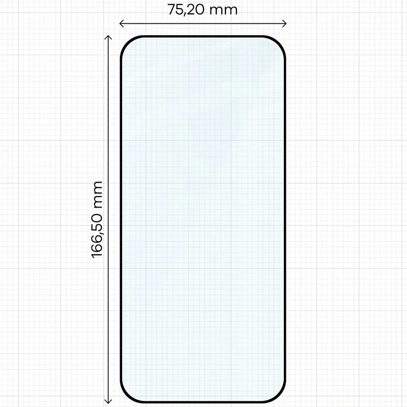 Gehärtetes Glas für Xiaomi Redmi 17 4G/5G, Bizon Glass Edge, Schwarzer Rahmen