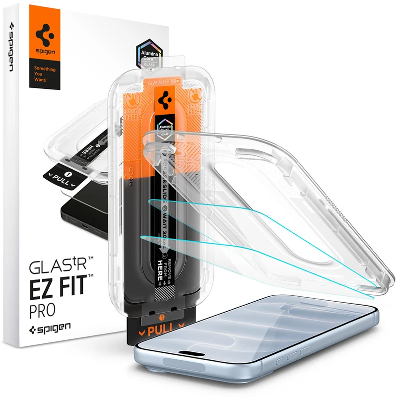 Glas + Applikator für iPhone 18 Pro / 17 Pro / 17 / 16 Pro, Spigen Glas.tR EZ Fit Pro 2-Pack (AC)