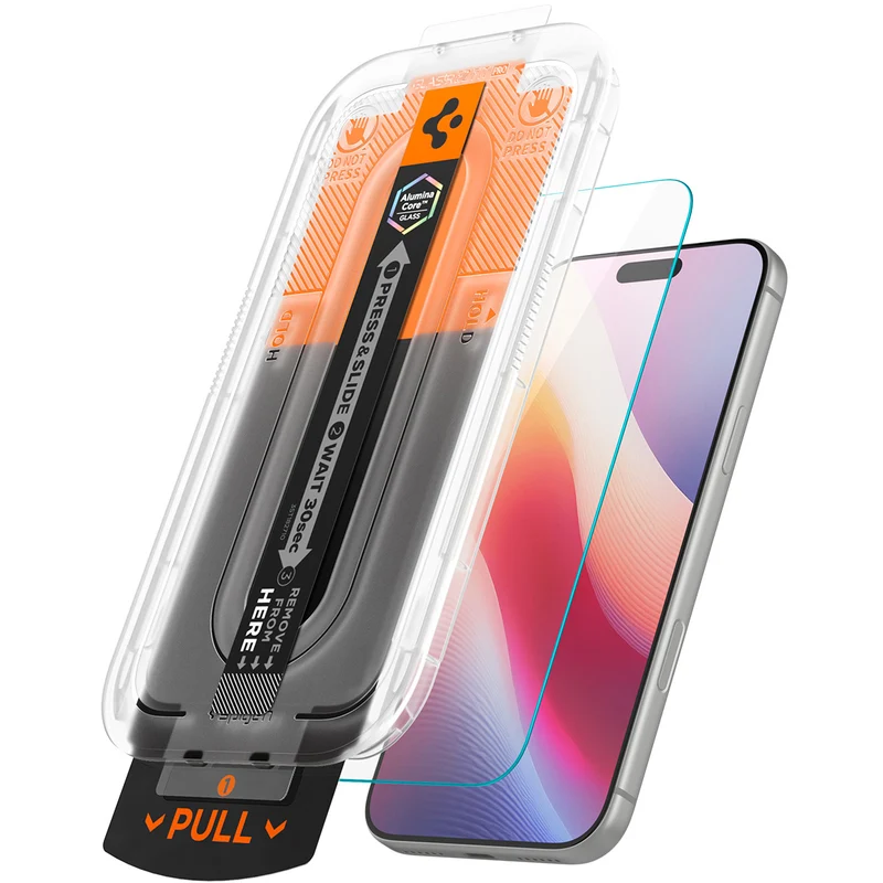Glas + Applikator für iPhone 18 Pro / 17 Pro / 17 / 16 Pro, Spigen Glas.tR EZ Fit Pro 2-Pack (AC)