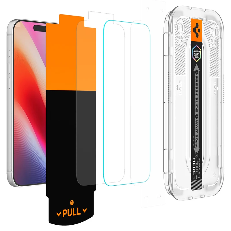 Glas + Applikator für iPhone 18 Pro / 17 Pro / 17 / 16 Pro, Spigen Glas.tR EZ Fit Pro 2-Pack (AC)