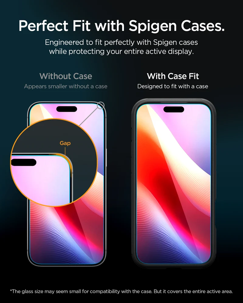 Glas + Applikator für iPhone 18 Pro / 17 Pro / 17 / 16 Pro, Spigen Glas.tR EZ Fit Pro 2-Pack (AC)