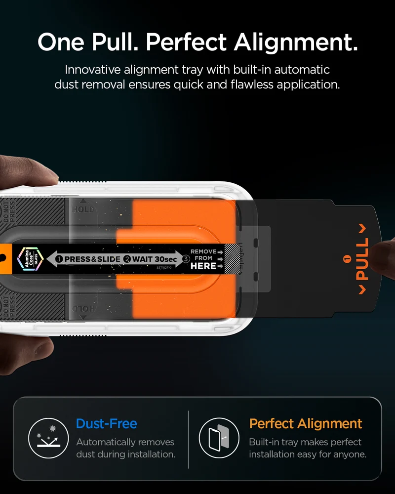 Glas + Applikator für iPhone 18 Pro / 17 Pro / 17 / 16 Pro, Spigen Glas.tR EZ Fit Pro 2-Pack (AC)