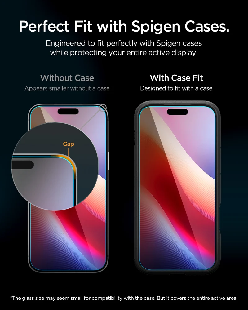 Glas + Applikator für iPhone 18 Pro Max / 17 Pro Max / 16 Pro Max, Spigen Glas.tR EZ Fit Pro 2-Pack (AC)