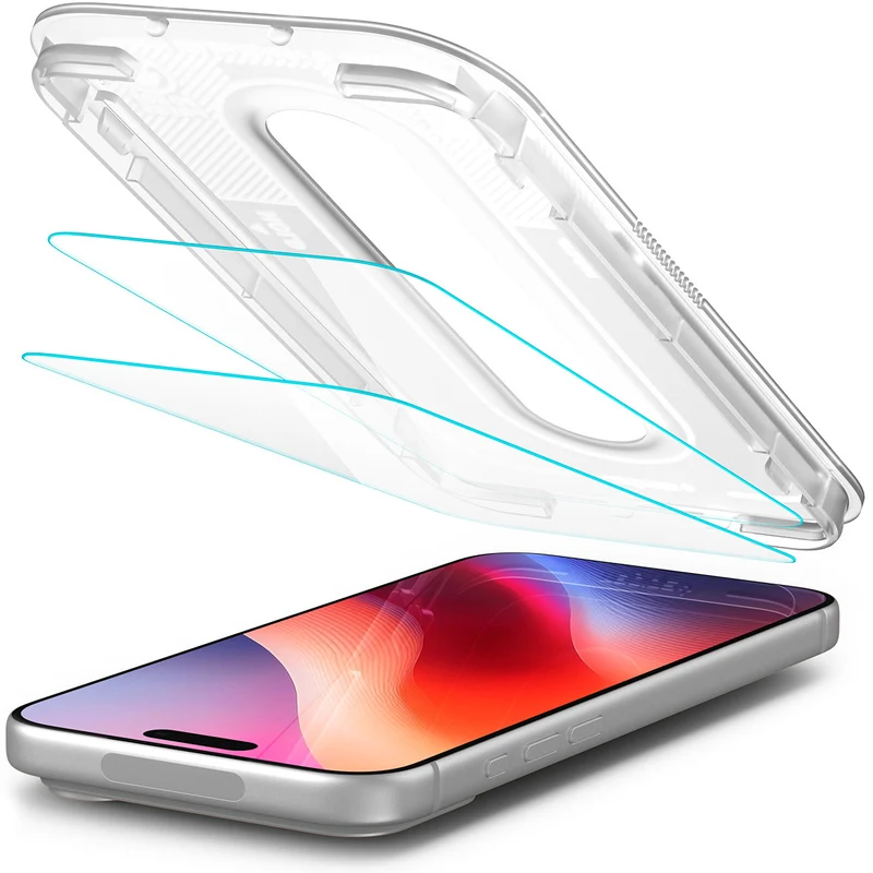 Glas + Applikator für iPhone 18 Pro Max / 17 Pro Max / 16 Pro Max, Spigen Glas.tR EZ Fit Pro 2-Pack (AC)